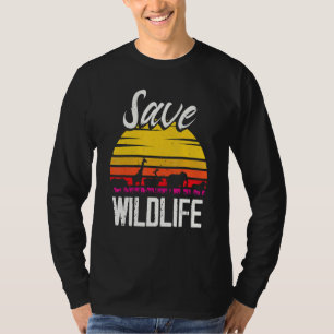 Rettet Wildtiere Retro Vintage Wildlife Rescu T-Shirt