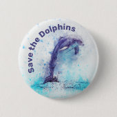 Rettetest des Buttons "Delphine Animal Rights" (Vorderseite)