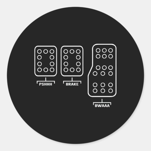 Rettetest eines normalen Pedalverschiebungsdiagram Runder Aufkleber (Vorderseite)