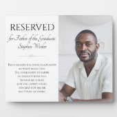 Rettetest eines Sitzes Vater des Graduate Abschlus Fotoplatte (Vorderseite)