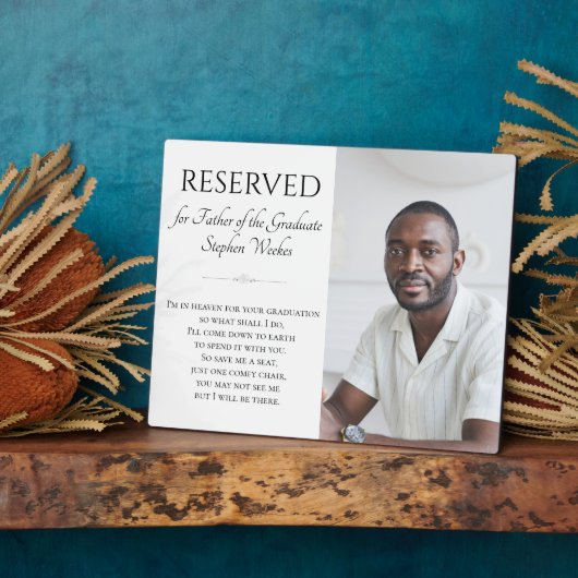 Rettetest eines Sitzes Vater des Graduate Abschlus Fotoplatte (Seite)