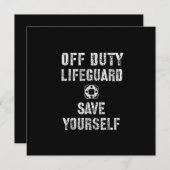 Rettetest für den Bademeister Einladung (Vorne/Hinten)