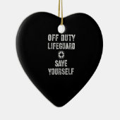 Rettetest für den Bademeister Keramik Ornament (Rechts)