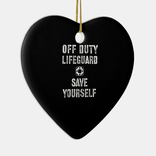 Rettetest für den Bademeister Keramik Ornament (Rechts)