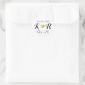 Rettetest Hochzeitmonogramm der Liebe Runder Aufkleber (Tasche)