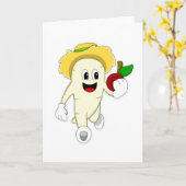 Rettich als Bauer mit Obst Karte (Gelbe Blume)