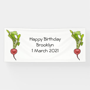 Rettich Cartoon-Illustration Banner
