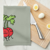 Rettich-glückliches Bündel - Rettiche, die Geschirrtuch (Viertel Falte)