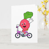Rettich mit Fahrrad Karte (Gelbe Blume)