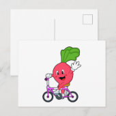 Rettich mit Fahrrad Postkarte (Vorne/Hinten)