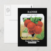 Rettich-Samenpackung Postkarte (Vorne/Hinten)