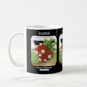 Rettich-Samenpackungsetikett Kaffeetasse (Links)