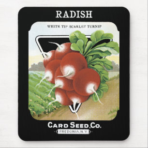 Rettich-Samenpackungsetikett Mousepad