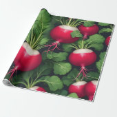 Rettichmuster Frisches Gemüse Geschenkpapier (Ungerollt)