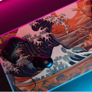 Rettro The Great Ramen off Kanagawa Design Schreibtischunterlage