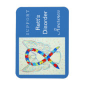 Rett's Disorder Awareness Ribbon Angel Magnet (Vertikal)