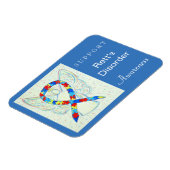 Rett's Disorder Awareness Ribbon Angel Magnet (Linke Seite)
