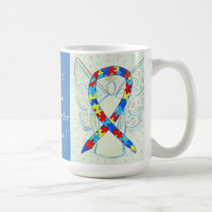 Rett's Disorder Puzzle Awareness Ribbon Engel Tass Kaffeetasse