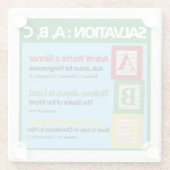 Rettung ABC Glasuntersetzer (Rückseite)