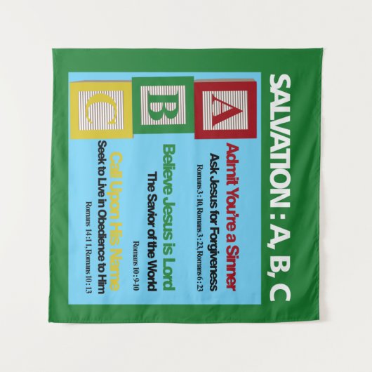 Rettung ABC Wandteppich (Vorderseite (Horizontal))