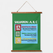 Rettung ABC Wandteppich Mit Holzrahmen (Vorderseite)