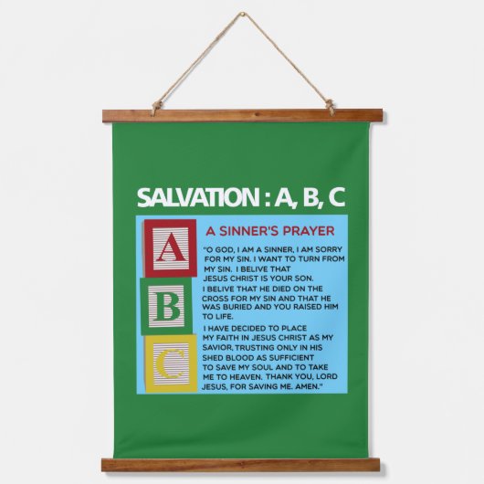 Rettung ABC Wandteppich Mit Holzrahmen (Vorderseite 2)