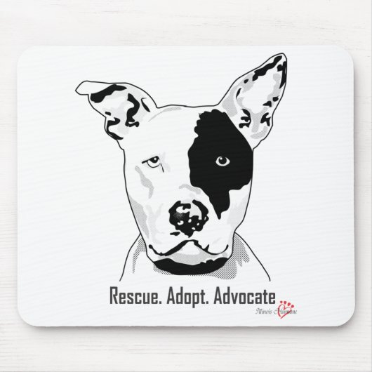 Rettung. Adoptier. Advocate Mouse Pad Mousepad (Vorne)