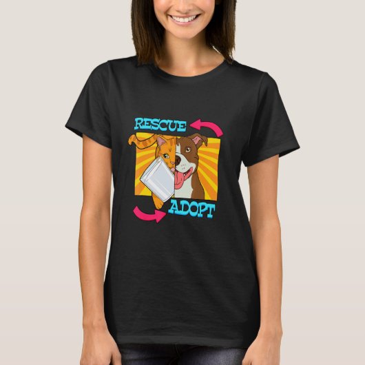 Rettung Adoptierend Hunde T-Shirt (Vorderseite)