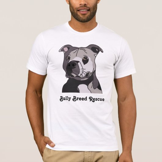 Rettung American Bulldog Pit Bull Terrier Portrait T-Shirt (Vorderseite)