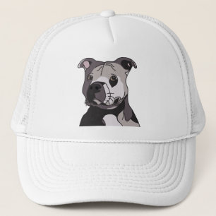 Rettung American Bulldog Pit Bull Terrier Portrait Truckerkappe
