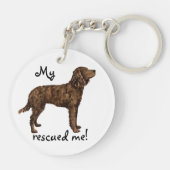 Rettung American Water Spaniel Schlüsselanhänger (Rückseite)