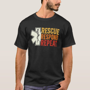 Rettung Antworten Wiederholen Retro Stern des Lebe T-Shirt