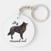 Rettung Belgiens Sheepdog Schlüsselanhänger (Rückseite)