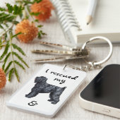 Rettung Black Russian Terrier Schlüsselanhänger (Vorderseite rechts)