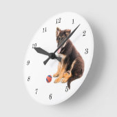 Rettung der Puppy Round Clock Runde Wanduhr (Winkel)