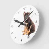 Rettung der Puppy Round Clock Runde Wanduhr (Winkel)