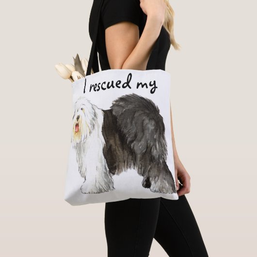 Rettung des alten englischen Schafhundes Tasche (Von Nahem)