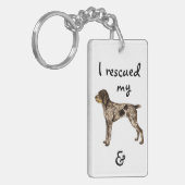 Rettung des deutschen Drahthaare Pointer Schlüsselanhänger (Vorderseite links)