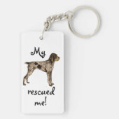 Rettung des deutschen Drahthaare Pointer Schlüsselanhänger (Rückseite)