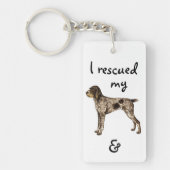 Rettung des deutschen Drahthaare Pointer Schlüsselanhänger (Vorderseite)