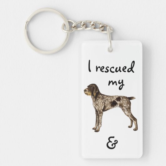 Rettung des deutschen Drahthaare Pointer Schlüsselanhänger (Vorderseite)