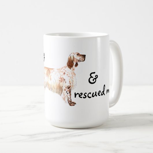 Rettung des englischen Setters Kaffeetasse (VorderseiteRechts)