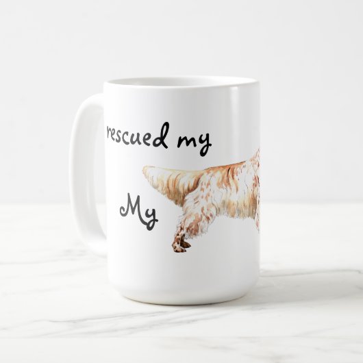 Rettung des englischen Setters Kaffeetasse (Vorderseite Links)