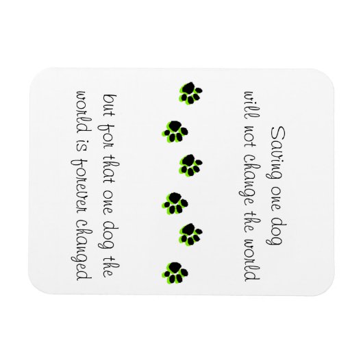 Rettung des Hundes Magnet, Rett eines Lebens Magnet (Horizontal)