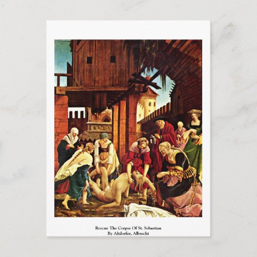 Rettung des Leibes von St. Sebastian Postkarte (Vorderseite)