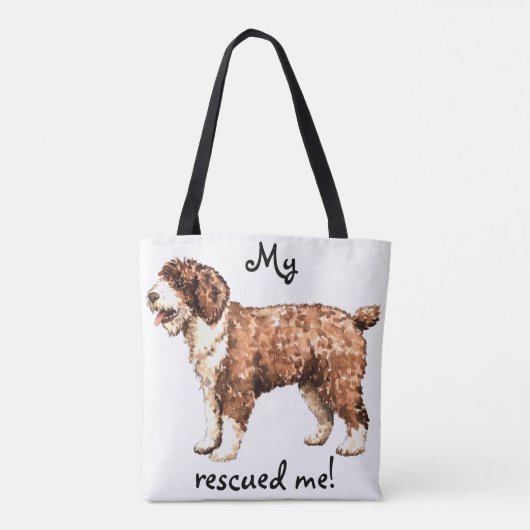 Rettung des spanischen Wasserhundes Tasche (Rückseite)