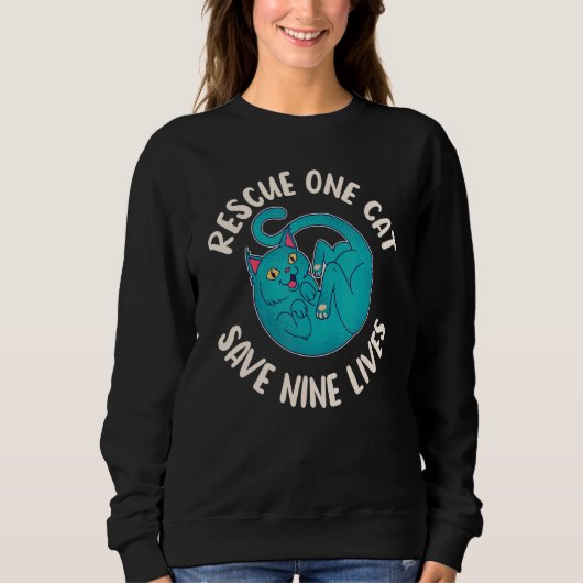 Rettung des Tierkatzenfutters Sweatshirt (Vorderseite)