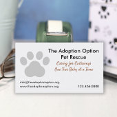 Rettung des weißen Hundes oder Veterinär Visitenkarte