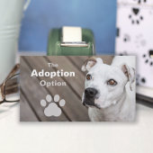 Rettung des weißen Hundes oder Veterinär Visitenkarte