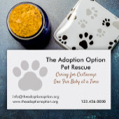 Rettung des weißen Hundes oder Veterinär Visitenkarte